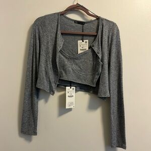 Zara Bra & Cardigan Set
